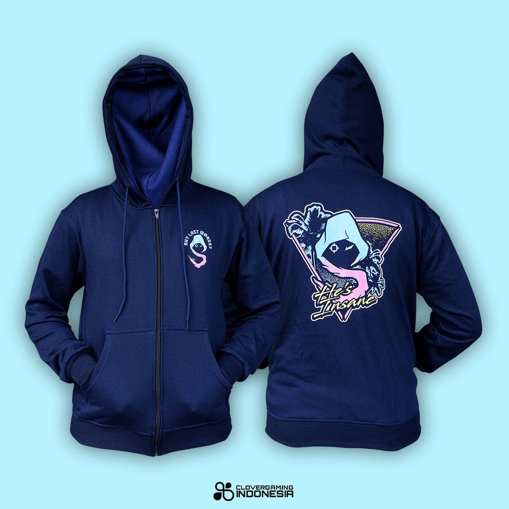 Hoodie Shroud Insane Navy Blue - Gaming Hoodie Esport