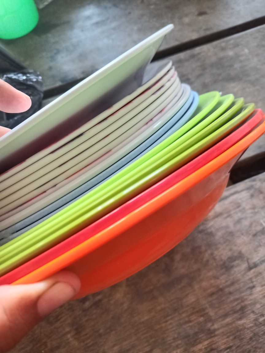 Piring Melamin Motif Bunga Ungu Unica M109