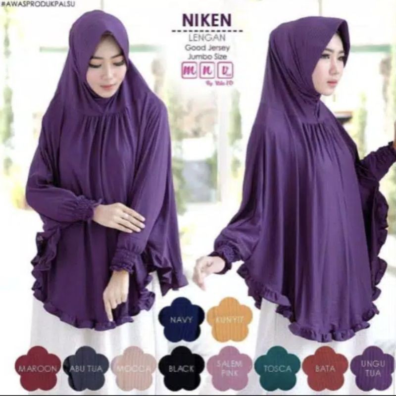 PROMO Jilbab Lengan Instan Niken Kerudung Tangan Niken