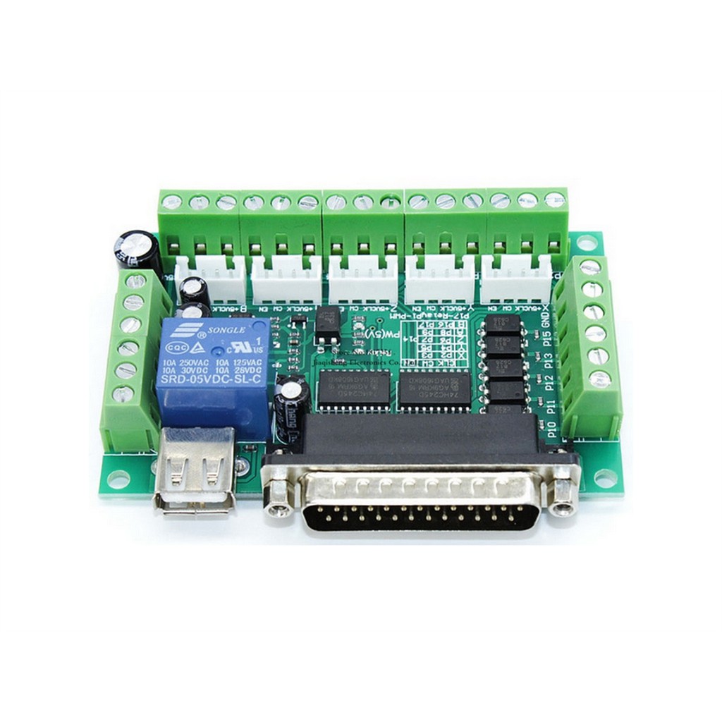 MACH3 Interface Board CNC 5 Axis With Optocoupler + Usb Cable