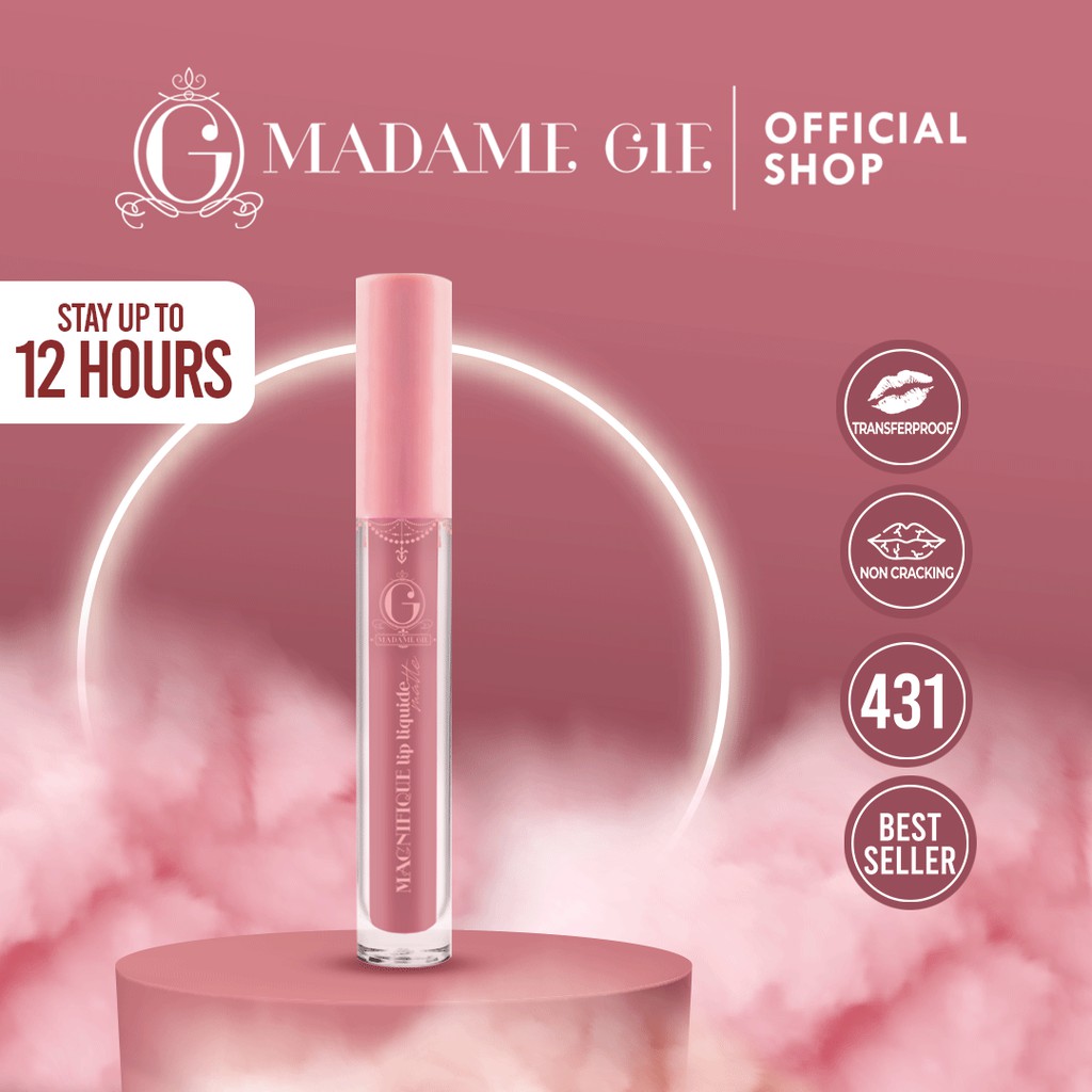 Madame Gie Magnifique Lip Liquide Matte Nude Series - MakeUp Lip Cream Lipstik-431