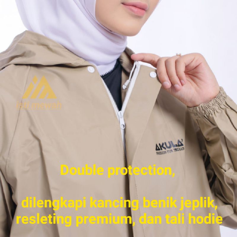 RAINCOAT AKULA JAS HUJAN PRIA WANITA ANTI REMBES Mantel Hujan DEWASA BAHAN TEBAL MURAH AWET setelan Baju Celana 100% ORIGINAL