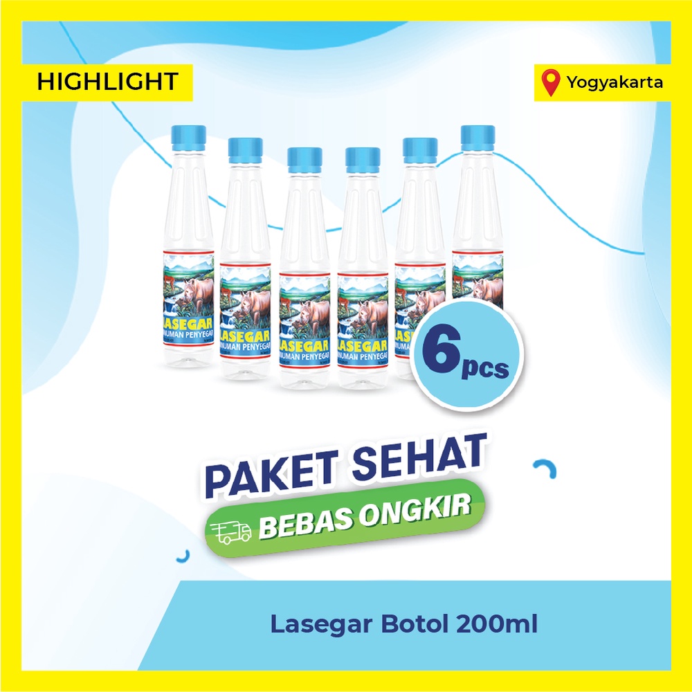 

Lasegar Botol 200ml Paket 6pcs - Minuman Penyegar Panas Dalam - Jogja