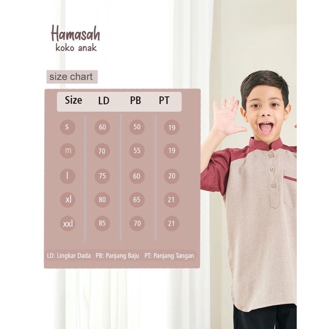 Hamasah Kurta - Koko Kids Lengan Pendek Model Casual Premium by Riskirich