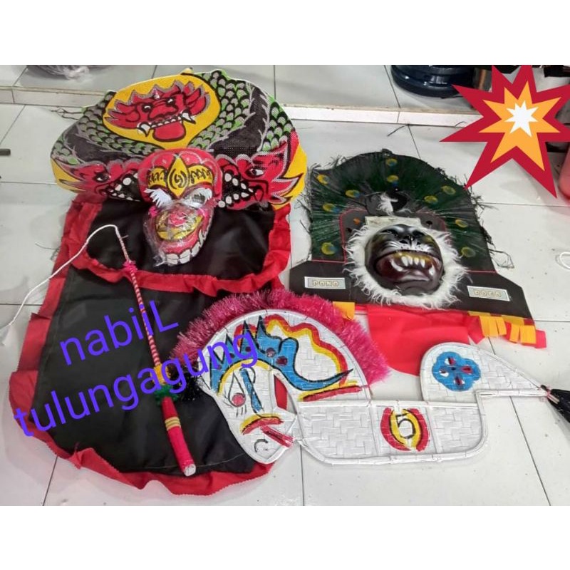 barongan caplokna kuda lumping topeng reog ponorogo