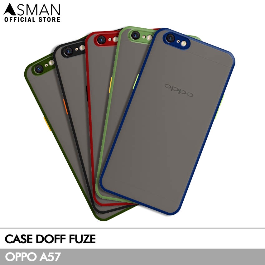 Asman Case Oppo A57 Doff Fuze Premium Shield Protector