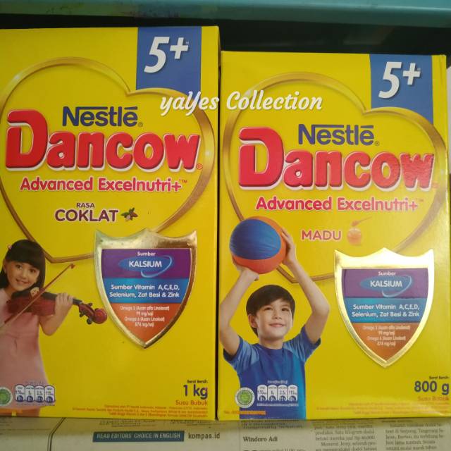 Dancow 3+ 1000 gr 1 kg coklat cokelat susu bubuk anak balita 3 tahun keatas lezat murah