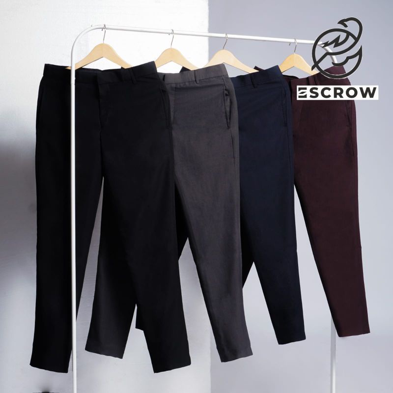 ESCROW CELANA PANJANG BAHAN SEMI WOOL PREMIUM