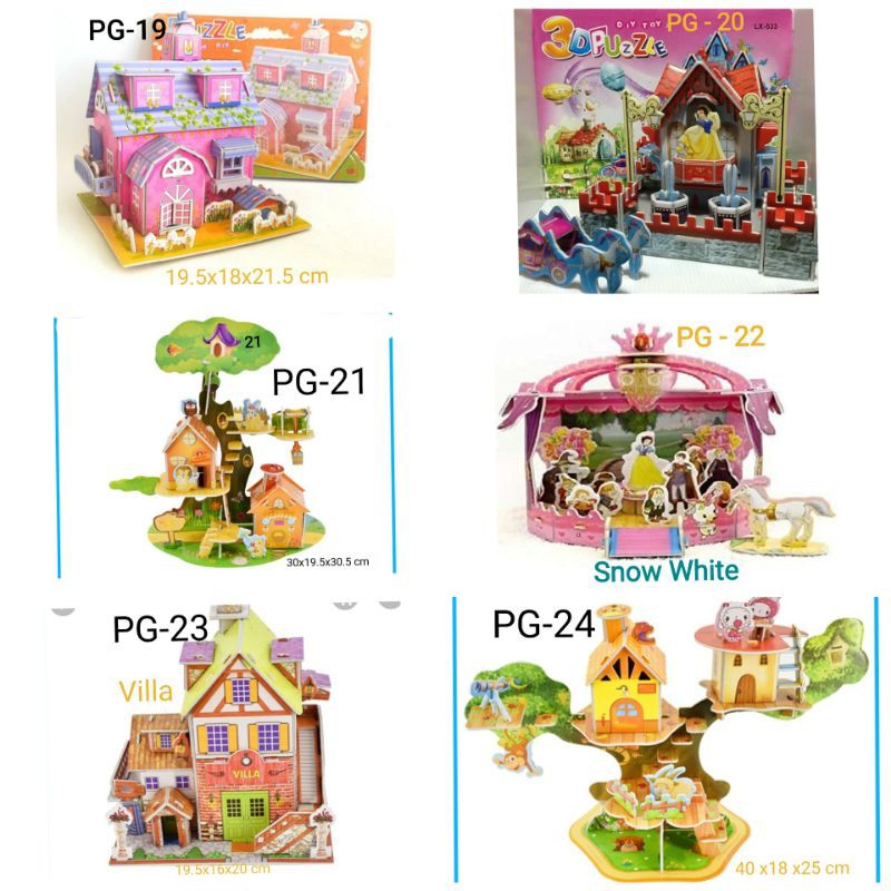 PART ll . Mainan Edukasi PUZZLE 3D DIY /Puzle 3 Dimensi. Ukuran Besar