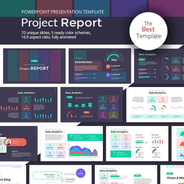 

NS Project Report PowerPoint Presentation Template