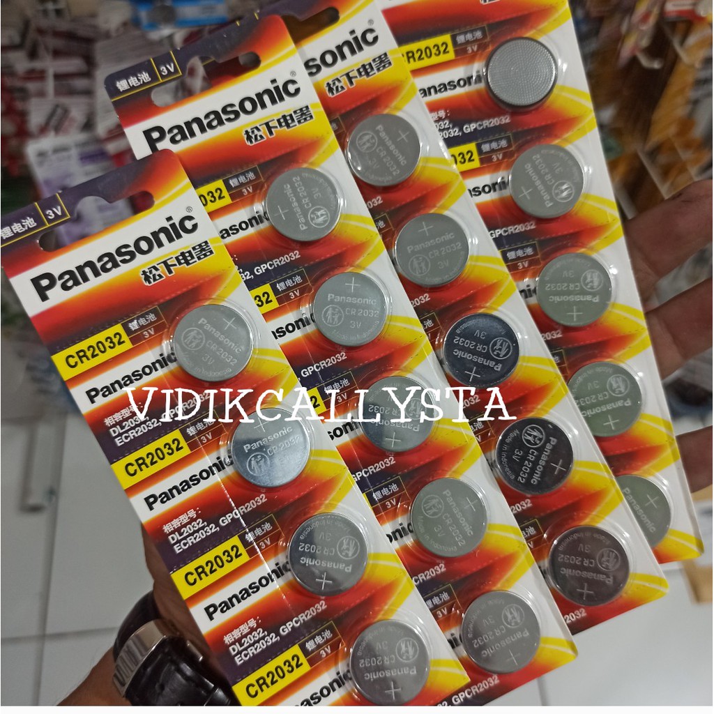 BATERAI PANASONIC CR2032 CR-2032 CR 2032 BATREI BATRE ORIGINAL