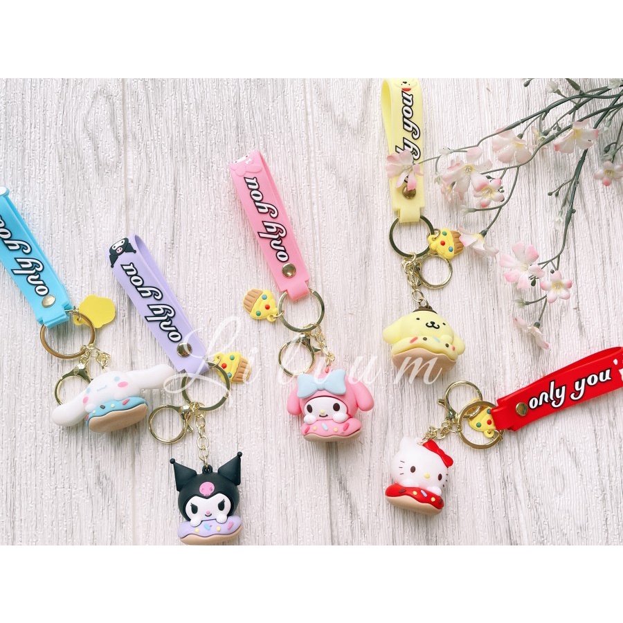 keychain Gantungan Kunci hello kitty melody kuromi pompurin cinnamoroll KC02 key chain