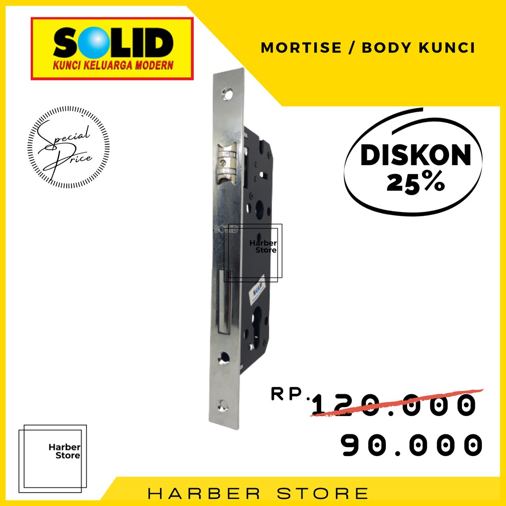SOLID Body Pelor / Mortise / Body Kunci Pintu Tarung LC 102 WL - 40