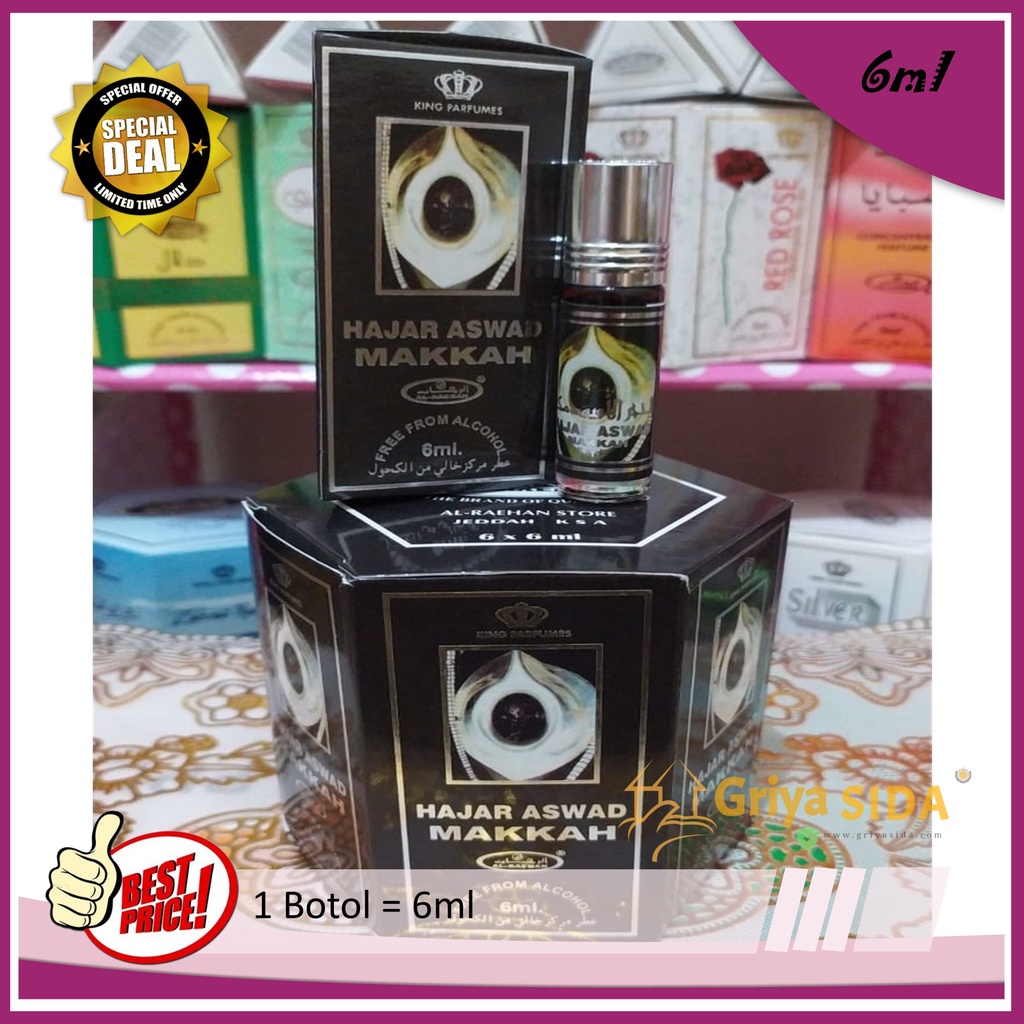 Parfum Hajar Aswad 6ml alraehan aroma hajar al raehan mirip al rehab parfum Harga grosir PROMO