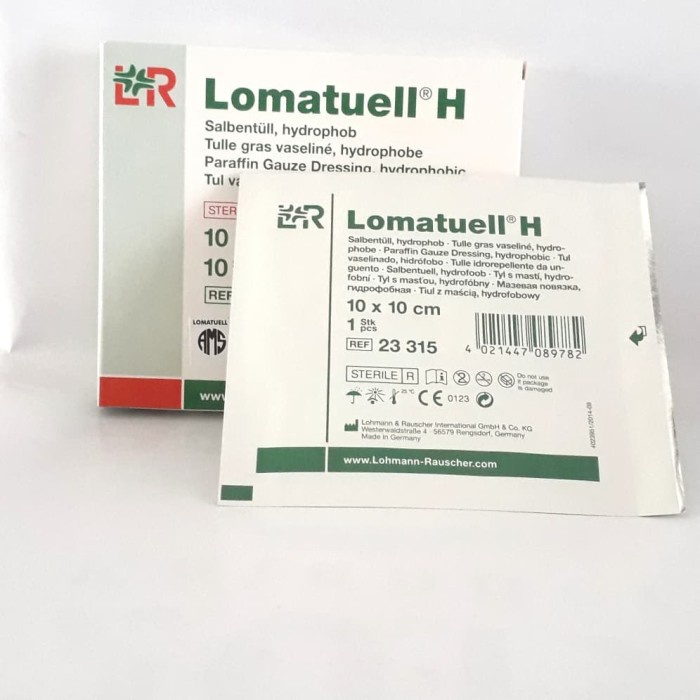 Lomatuell H . Kasa Pembalut Luka . Parafin Gauze Dressing Hydrophobic