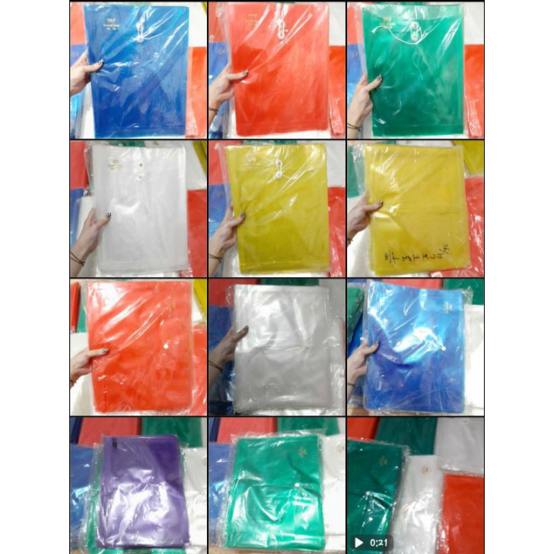 

bag folder/amplop plastik kancing / tali isi 12pcs