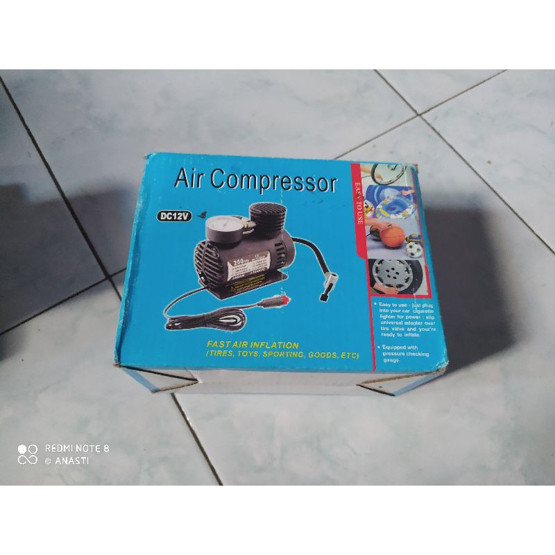 Pompa elektrik kompresor mini mobil motor sepeda air compressor udara ban portable 250psi
