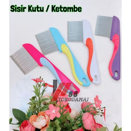 Sisir Kutu Logam / Serit Logam Kutu Dan Ketombe Gagang Panjang