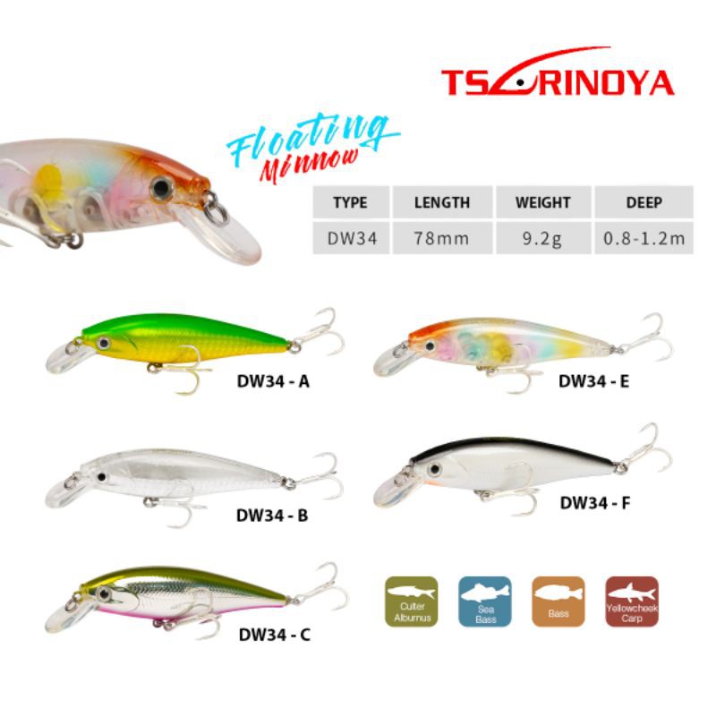 Lure Casting Tsurinoya Dw34