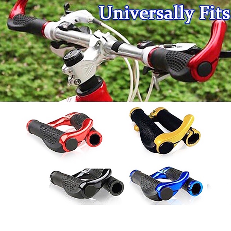 2Pcs/Pair Cycling Handle Grips Handlebar Cover Bicycle Mountain Bike Parts Horn Handlebars Bar End