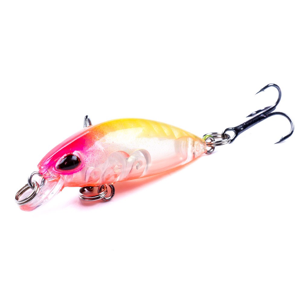 HENGJIA 6pcs 4cm/2g Mini Minnow Crankbait Umpan Pancing Swimbait Slowsinking Ikan Bait Bass Kail