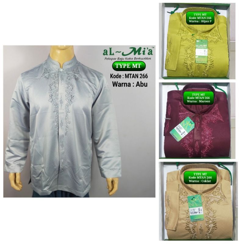 Baju Koko Al Mia MT No Manset/Lengan Panjang Polos/Al Mia 2022/Al Mia Terbaru Lebaran