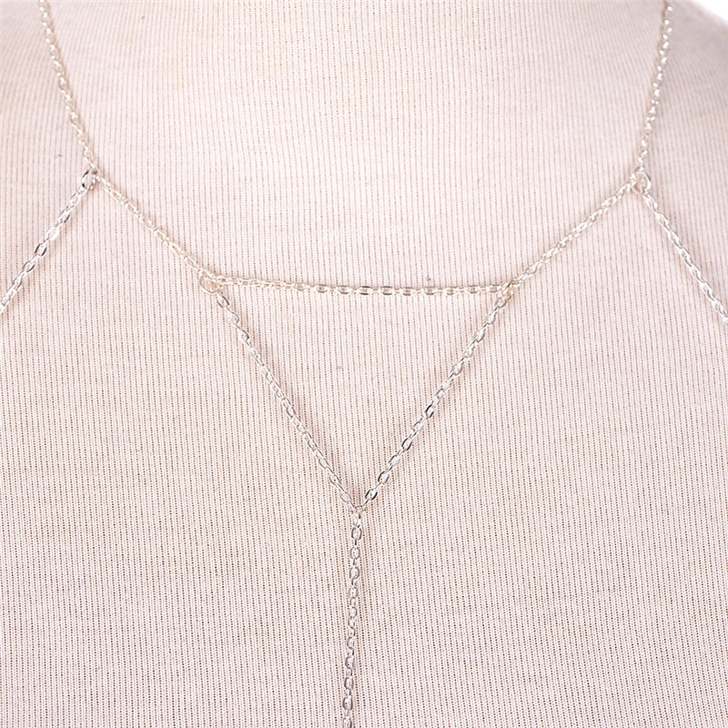 Rantai Tubuh Bikini Pantai Multilayer Gaya Retro