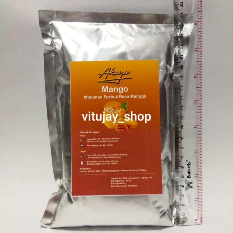mango smoothies akaya 500 gram bubuk minuman