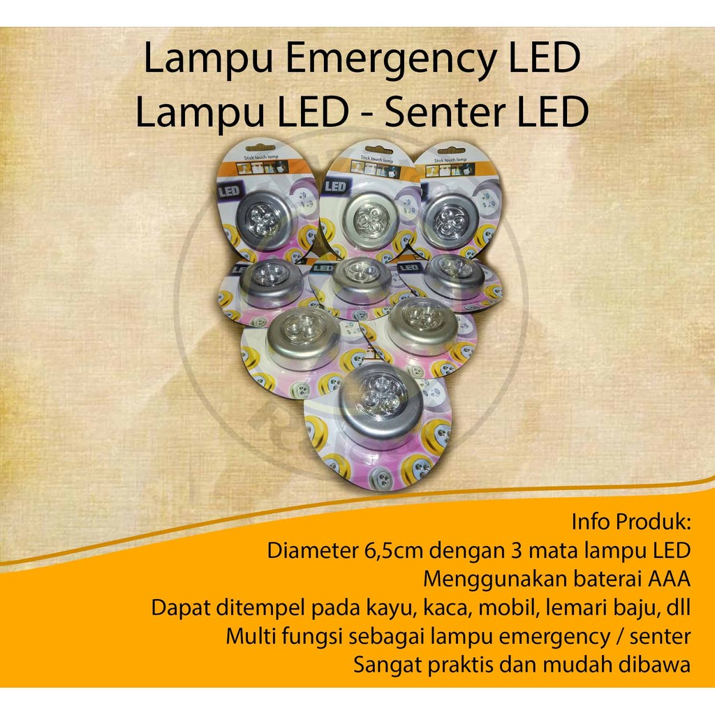 Lampu LED / Lampu Emergency / Senter LED / Lampu Tekan LED