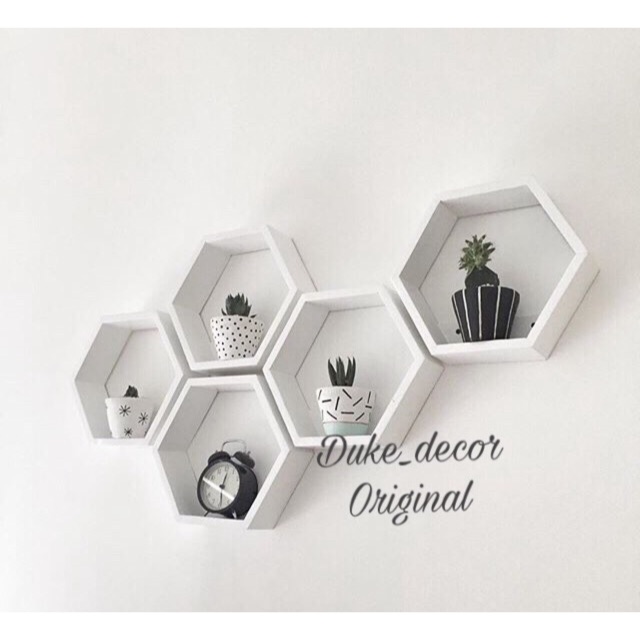 Rak hexagonal/rak dinding