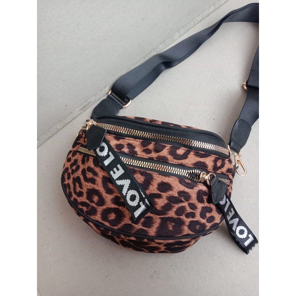 fashion Waistbag 2in1 2sleting 006 leopard zebra