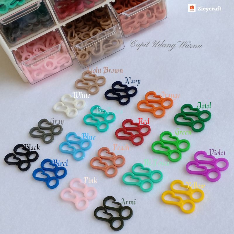 (25 PCS) CAPIT UDANG PLASTIK WARNA