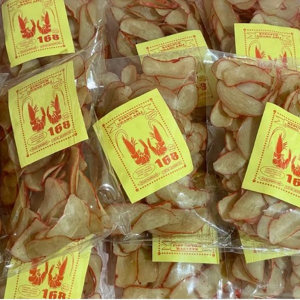 

Kerupuk Udang Merah Asli 168 Khas Pulau Rangsang Selat Panjang Packing Kotak