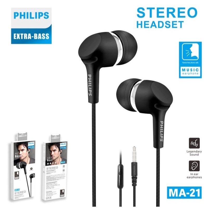 Headset Philips PM-31 Stereo Earphone Bass