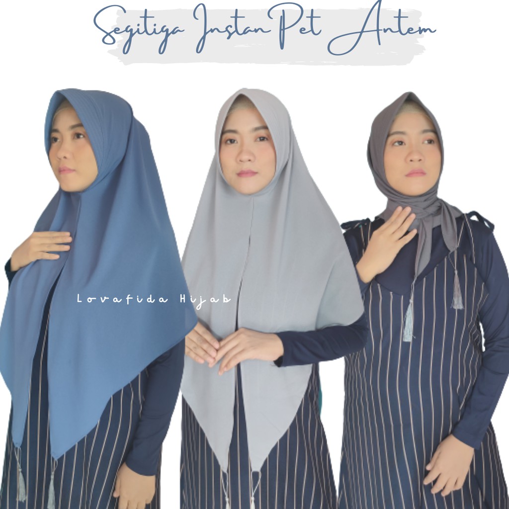 JILBAB SEGITIGA INSTAN PET ANTEM TASSEL Hijab Instant , Jilbab Instan Segitiga , Kerudung Instan Ter