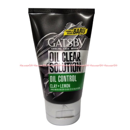 Gatsby Oil Control Clay Lemon 100gr Powder Cooling Face Wash Sabun Muka Pria Cowok Gatsbi