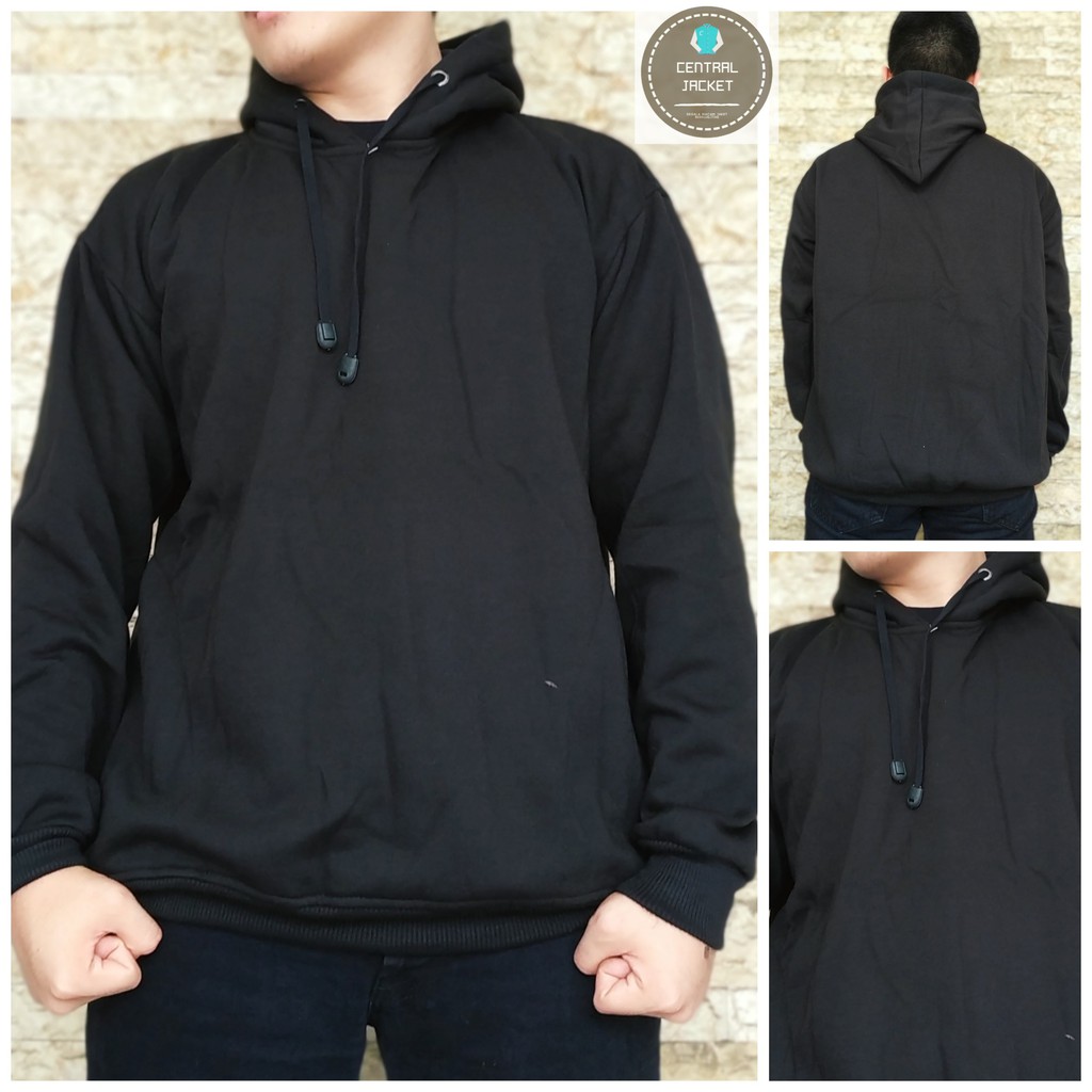 Jaket Sweater Hoodie Fleece Tebal - Jumper Hoodie Polos High Quality