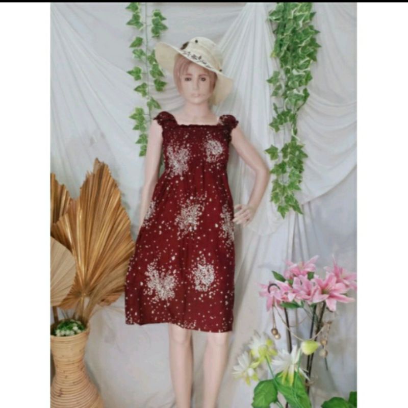 Dreess bunga pendek bali kekinian /dress bali tanggung