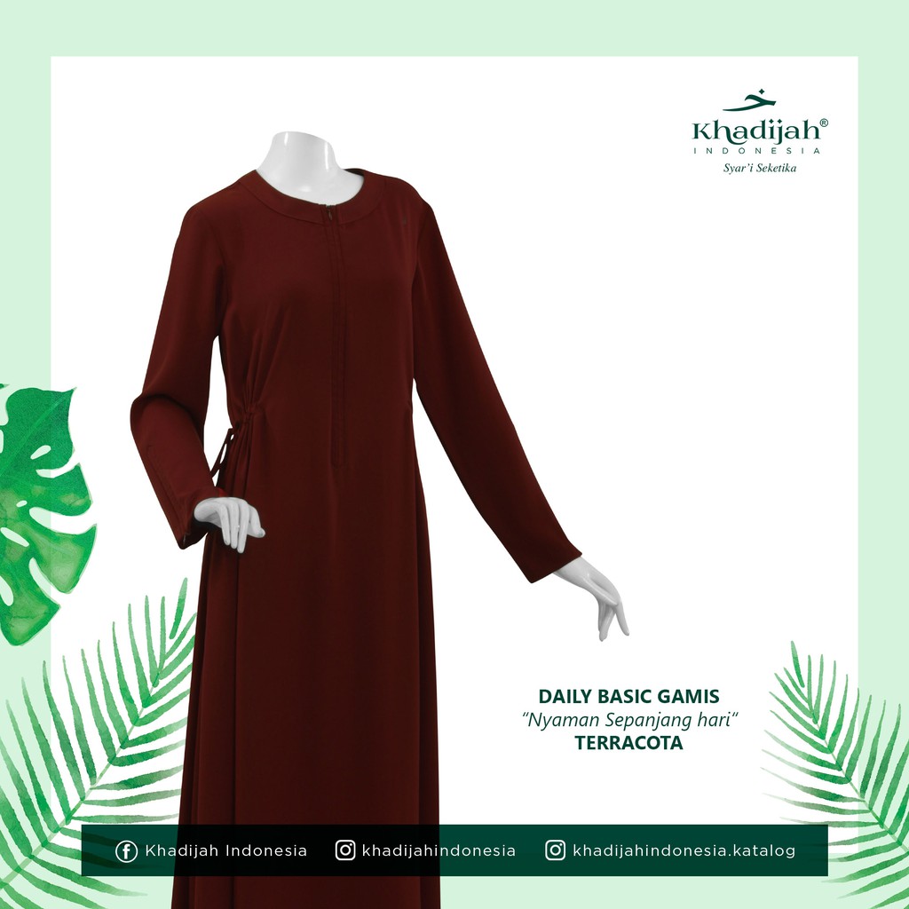 Daily Basic Gamis Aline Lebar Busui and Wudhu Friendly Khadijah Indonesia Bahan Beliya