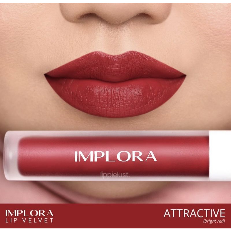 ❤mawarjingga❤ IMPLORA Lip Velvet  4,6 gram | Lip Cream | Lipstik | Lipvelvet |