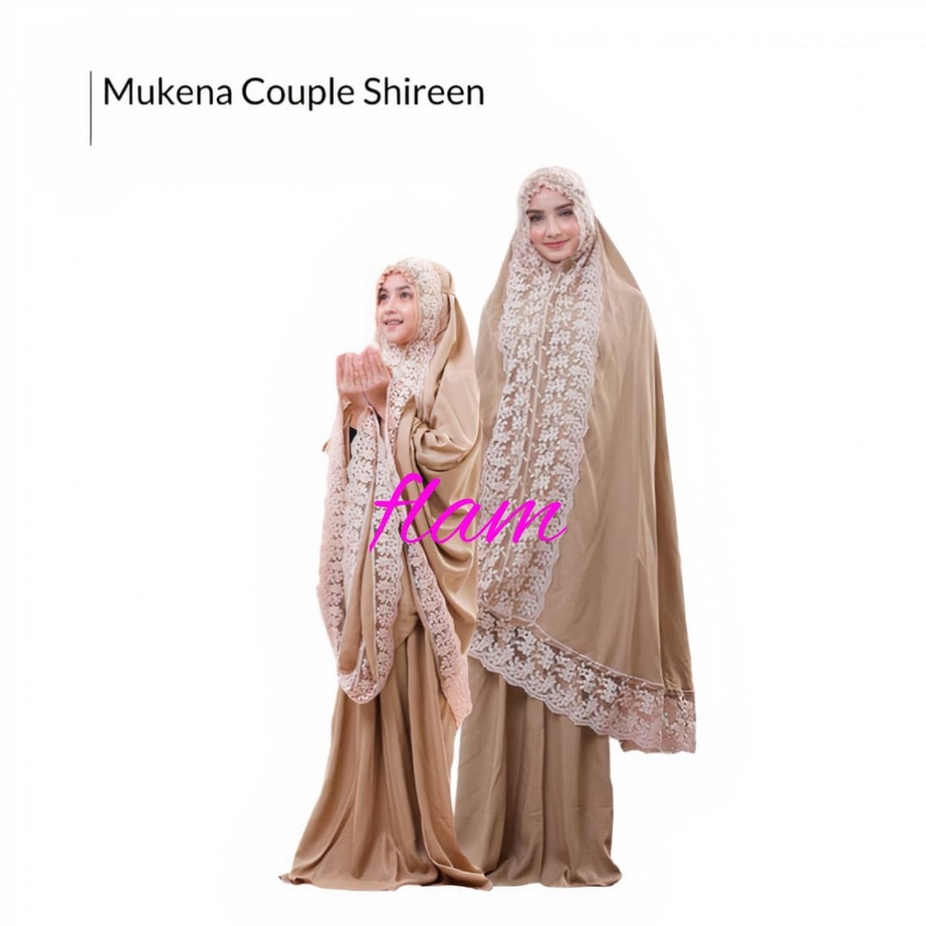 FLAM MUKENA IBU DAN ANAK SHIREN RENDA MEWAH PREMIUM