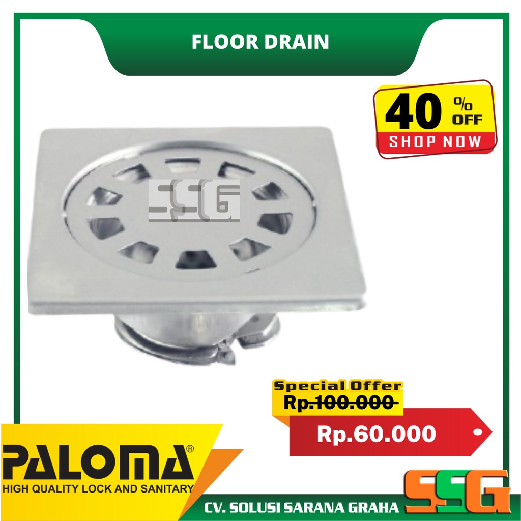 Floor Drain PALOMA FDP1201 Tempat Pembuangan Air Kamar Mandi AntiKecoa