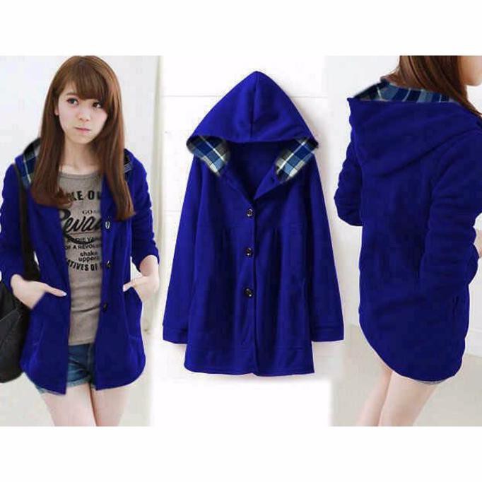 PAKAIAN WANITA JAKET MELDA BIRU ELEKTRIK PILIHAN KEREN