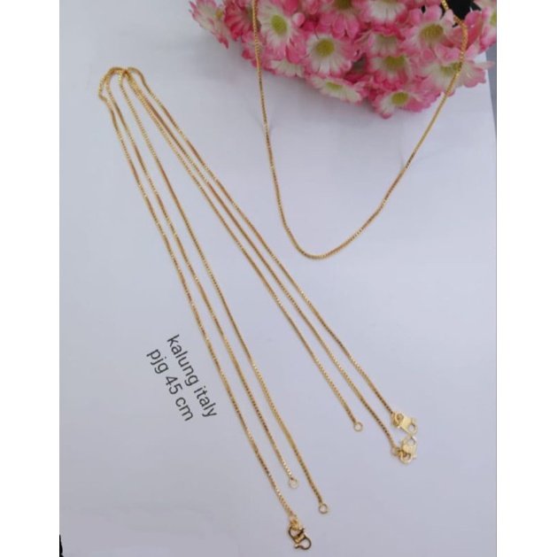 Dsdr090. Kalung italy xuping wanita lapis emas ukuran 45 cm