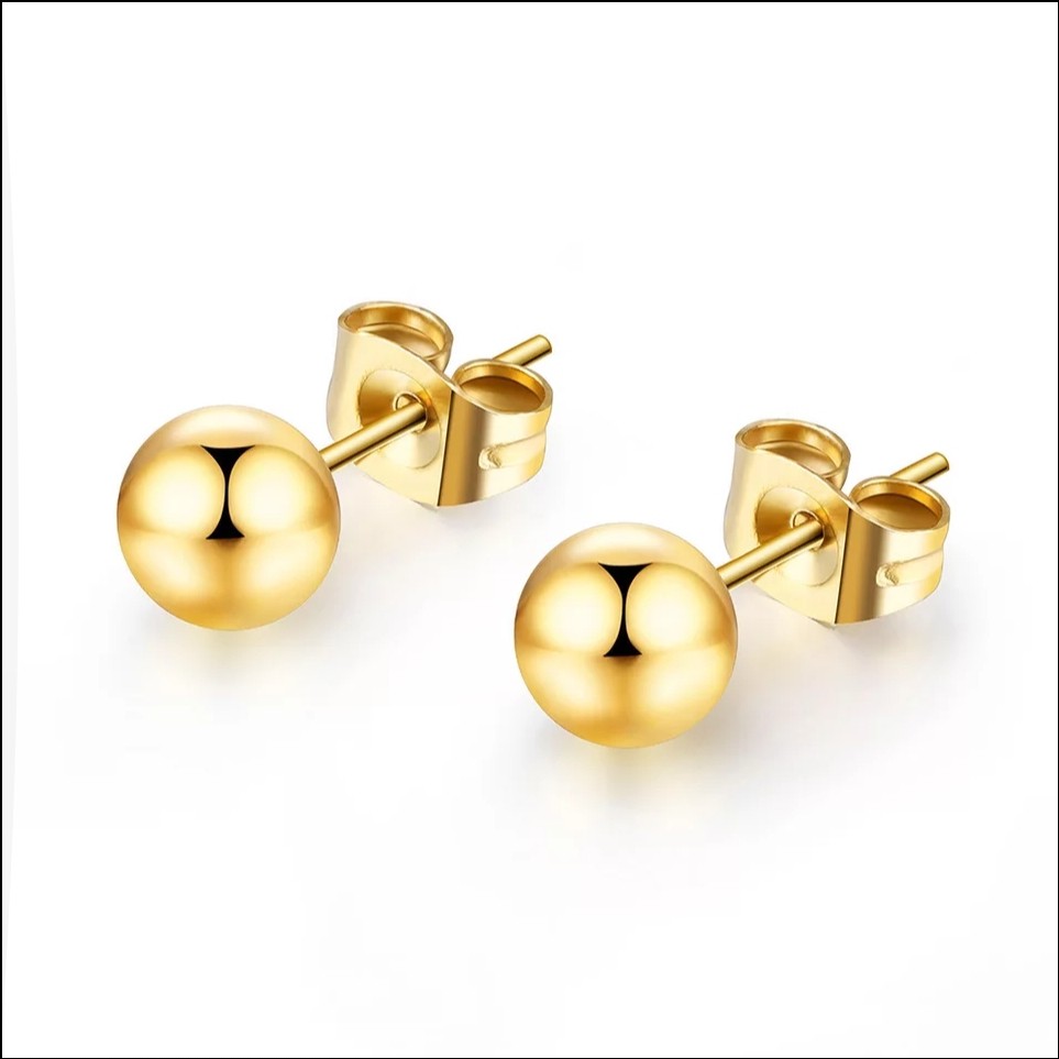 Anting Tusuk Titanium Bola Sempurna Simple dan Elegan