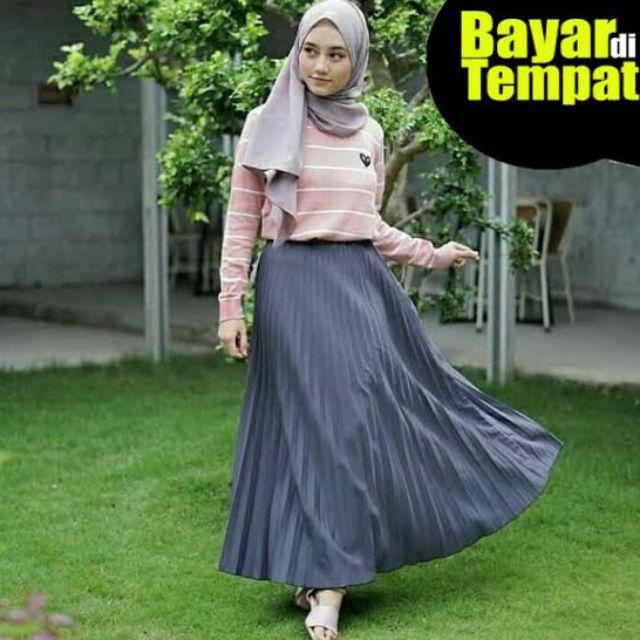 Rok plisket//rok plisket premium//rok plisket panjang