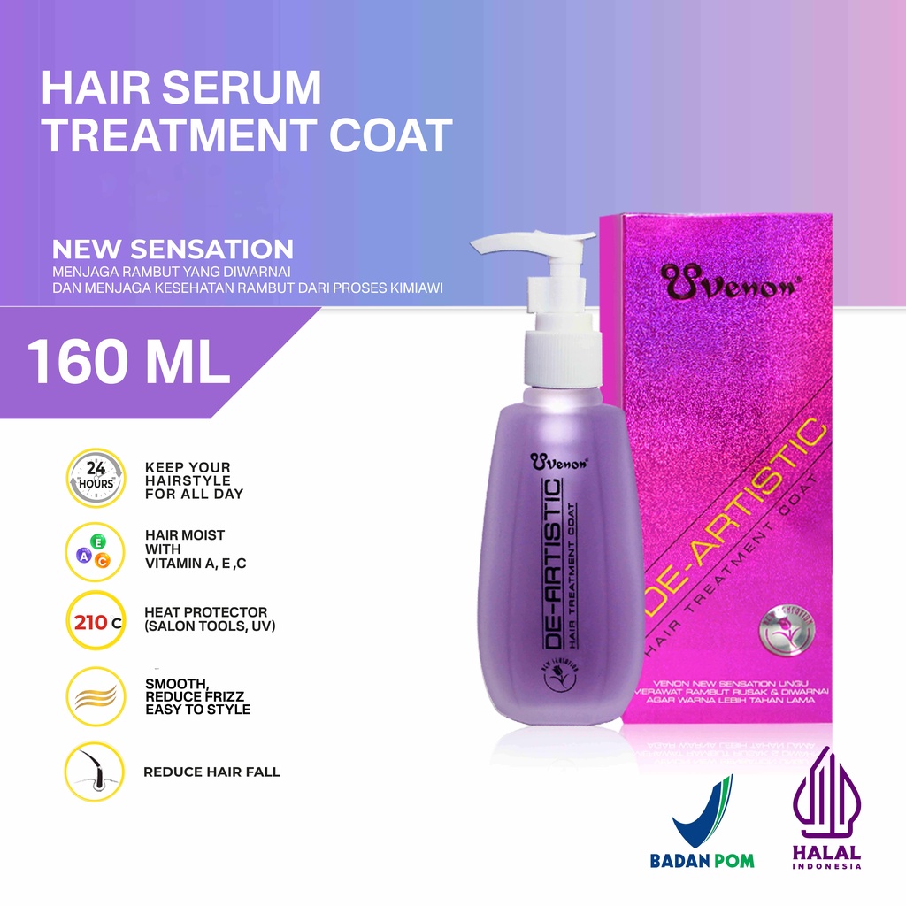 VENON  Hair Serum Treatment Coat Series 160ml - Vitamin Rambut / Serum Rambut / Hair Vitamin