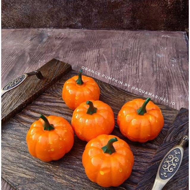 Orange Pumpkin Artificial / labu dekorasi / labu orange / labu farmhouse