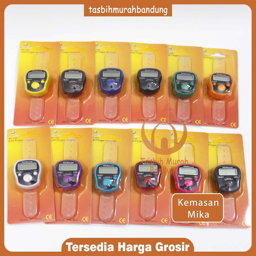 TASBIH DIGITAL LED KOTAK KACA DAN CARD + MIKA