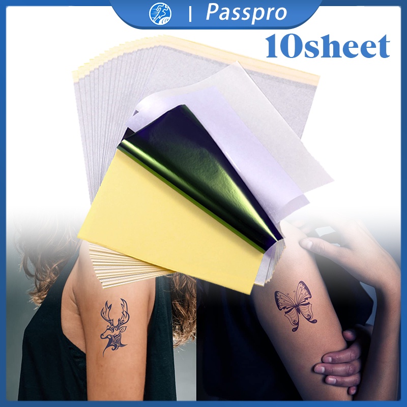 Isi 10PCS - Kertas Tato Thermal Karbon Tattoo Paper A4 Tattoo Transfer Stencil